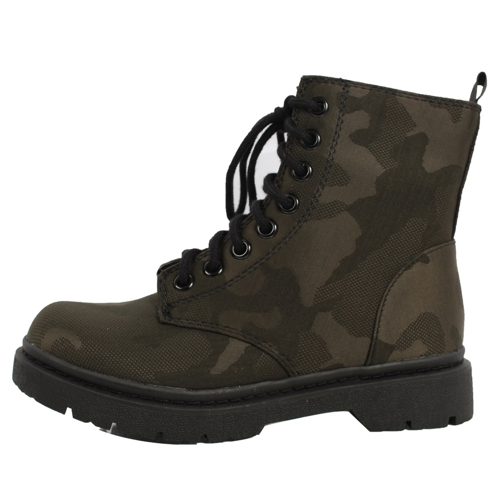 Camouflage Lace Up Lug Sole Military Boot - Picture 2 of 7